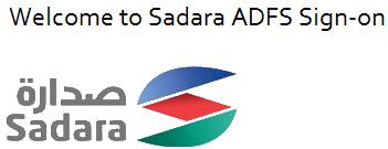 Sadara ADFS Sign-on